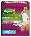 Como ropa interior Depend Ropa interior absorbente Absorción Normal Talla L Mujer - 54 unidades