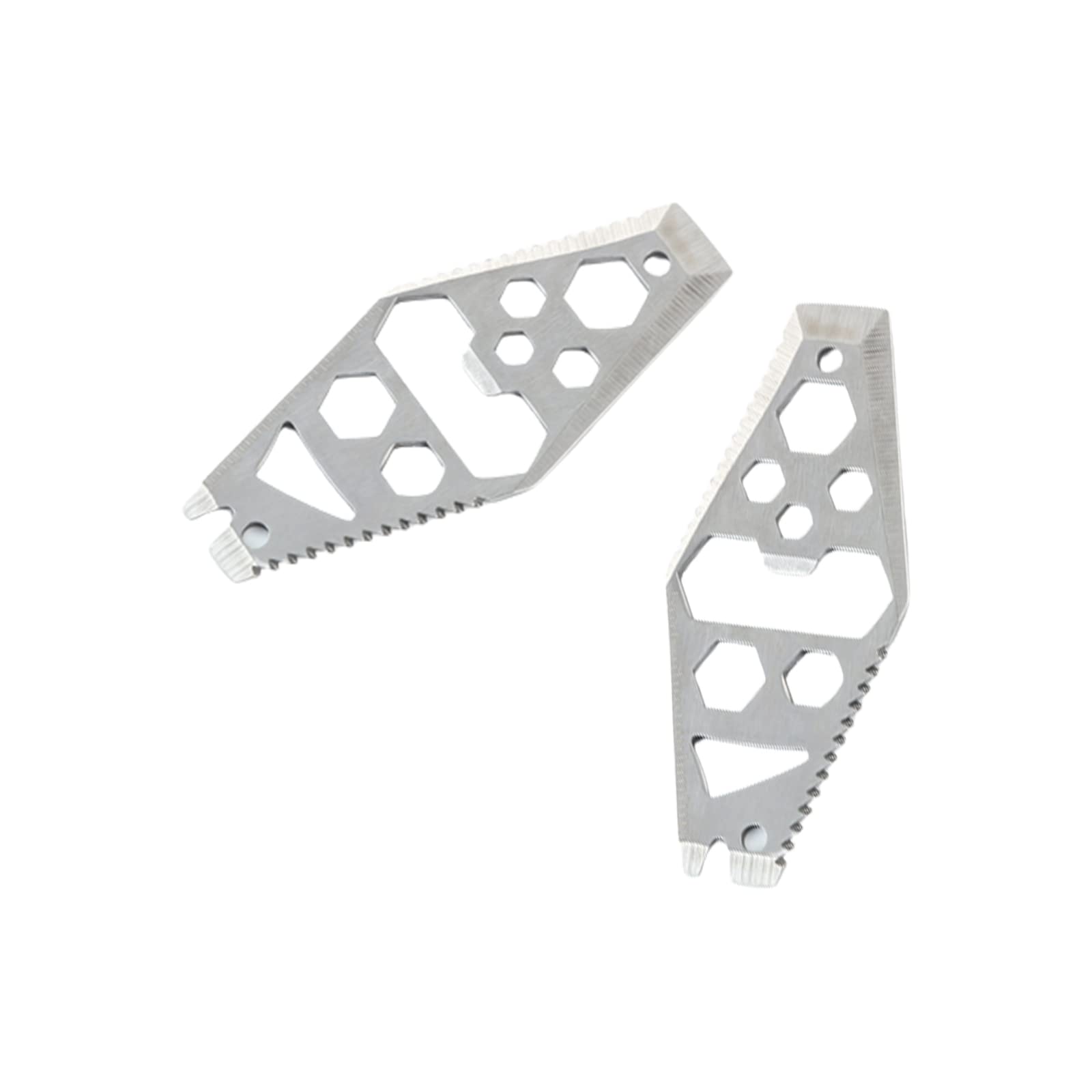 2 Pcs 9 in 1 Stainless Steel Multifunction Tool Portable Outdoor Keychain Multitool Snowflake Shape Multifunction Tool for Hiking Camping