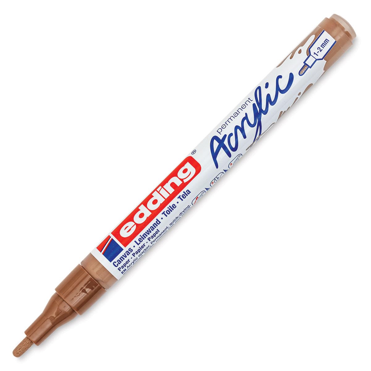 Edding 5300-919 - 1 Marcador Acrílico de Trazo Fino - Punta Redonda 1-2 mm - Avellana