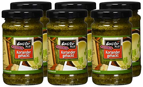 Exotic Food Koriander, gehackt, in Sojabohnenöl, 6er Pack (6 x 100 g)
