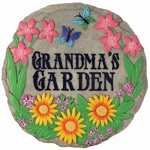 Spoontiques - Garden Décor - Grandma’s Garden Stepping Stone - Decorative Stone for Garden