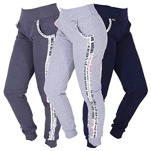 Kit 3 Calças Moletom Femininas Algodão com Bolsos Sport