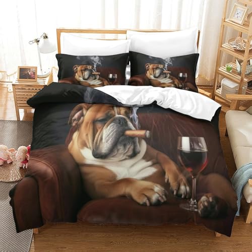Housse de couette 3D imprimée lit couple King 220x240cm avec parure de lit microfibre respirante - 3
