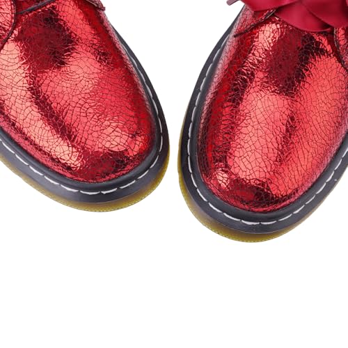 Image of IMPREMEY Mary Janes Oxford Bow Flats Loafers Shoes for Women Round Toe Platform Non-Slip Comfortable Casual Cute Shoes