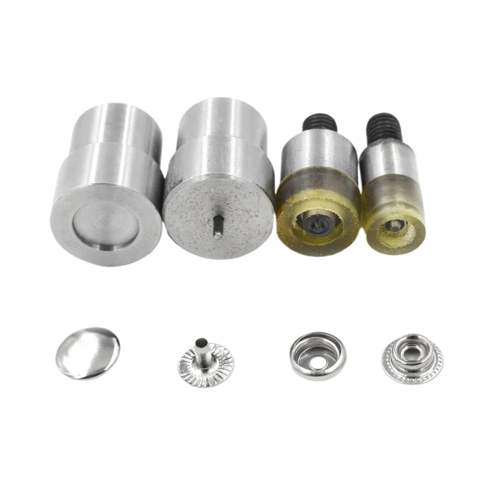 Snap Fasteners Botón Die Kit de moldes for botones a presión | Botones de presión, herramienta de instalación, sujetador, costura hecha a mano, artesanía DIY(MoldAndBlackButtons,15mm)