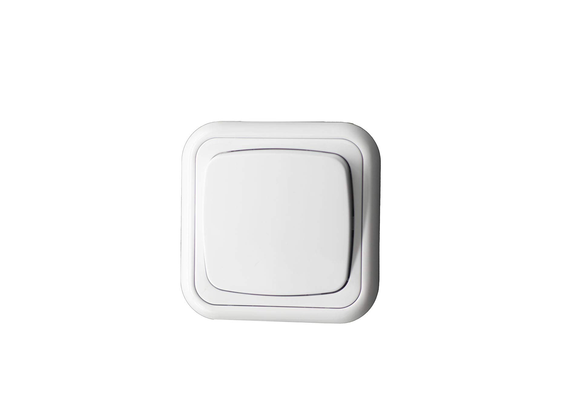 Pulsador blanco de superficie 10A/250V.