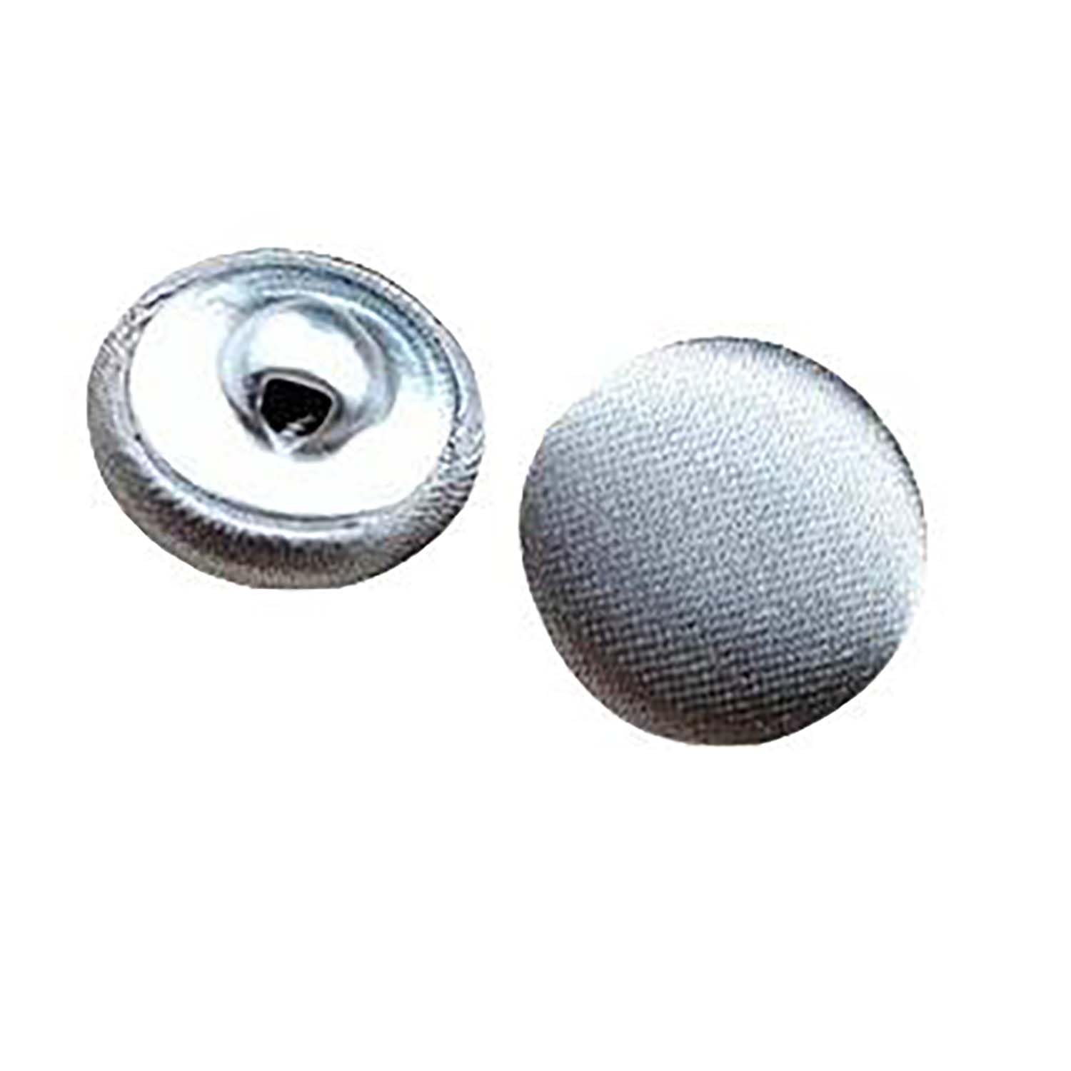 20 Pcs Satin Covered Metal Shank Buttons Cloth Buttons for Wedding Dress Tuxedo Suits
