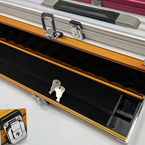 Estuche de aluminio para tacos de billar con asa y espuma 4