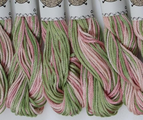 Image of KCS Big skeins of 25 Meters Size 25 Color Variegated Cross Stitch Stranded Threads,6 skeins,4500