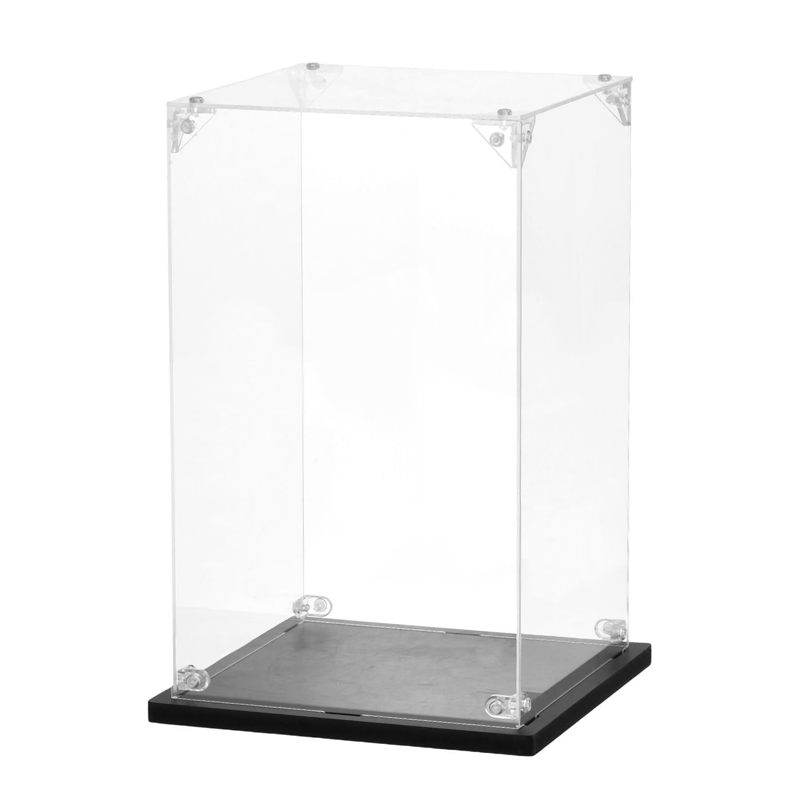 Muiltvoe Acrylic Display Case, 15.8"x8"x11.8" Clear Display Box Assemble Dustproof Storage Organizer Showcase for Collectibles Action Figures