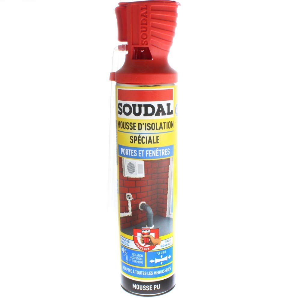 Mousse d'isolation spéciale portes et fenêtres 500ml Soudal