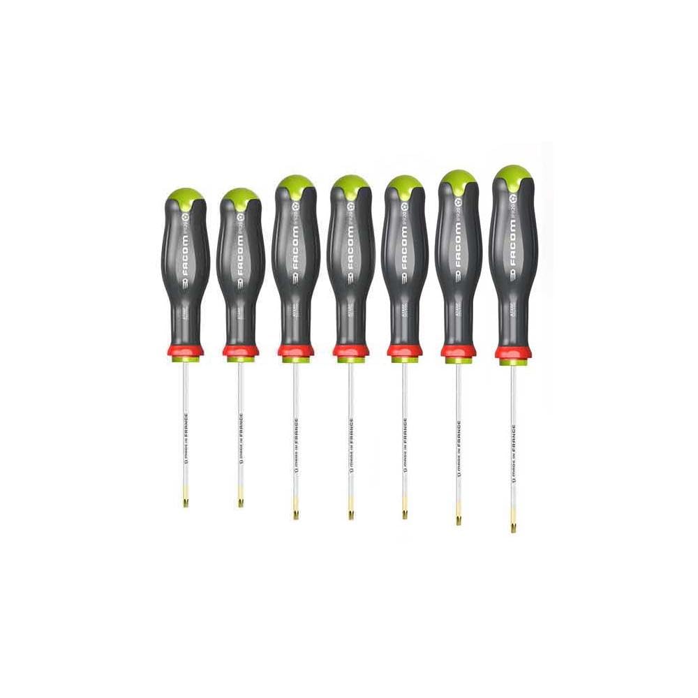 FACOM Juego de 7 destornilladores Protwist Torx Plus – Compuesto por 7 Tamper Torx – ATXRP.J7PB