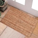 Triangle Weavers Handwoven Handspun Jute Accent Rug for Bedroom, Living Room & More - Indoor Accent Rug - 2 x 3 Feet - Solid Design - Natural Color