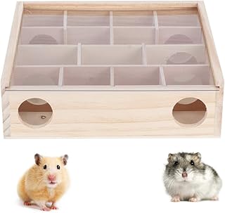 Brinquedo De Labirinto De Hamster, Brinquedo De Túnel De Labirinto De Madeira, Labirinto Anão Com Tampa, Ratos De Labirinto De Hamster, Brinquedo De Animal De Estimação Inteligente Interativo De Madei