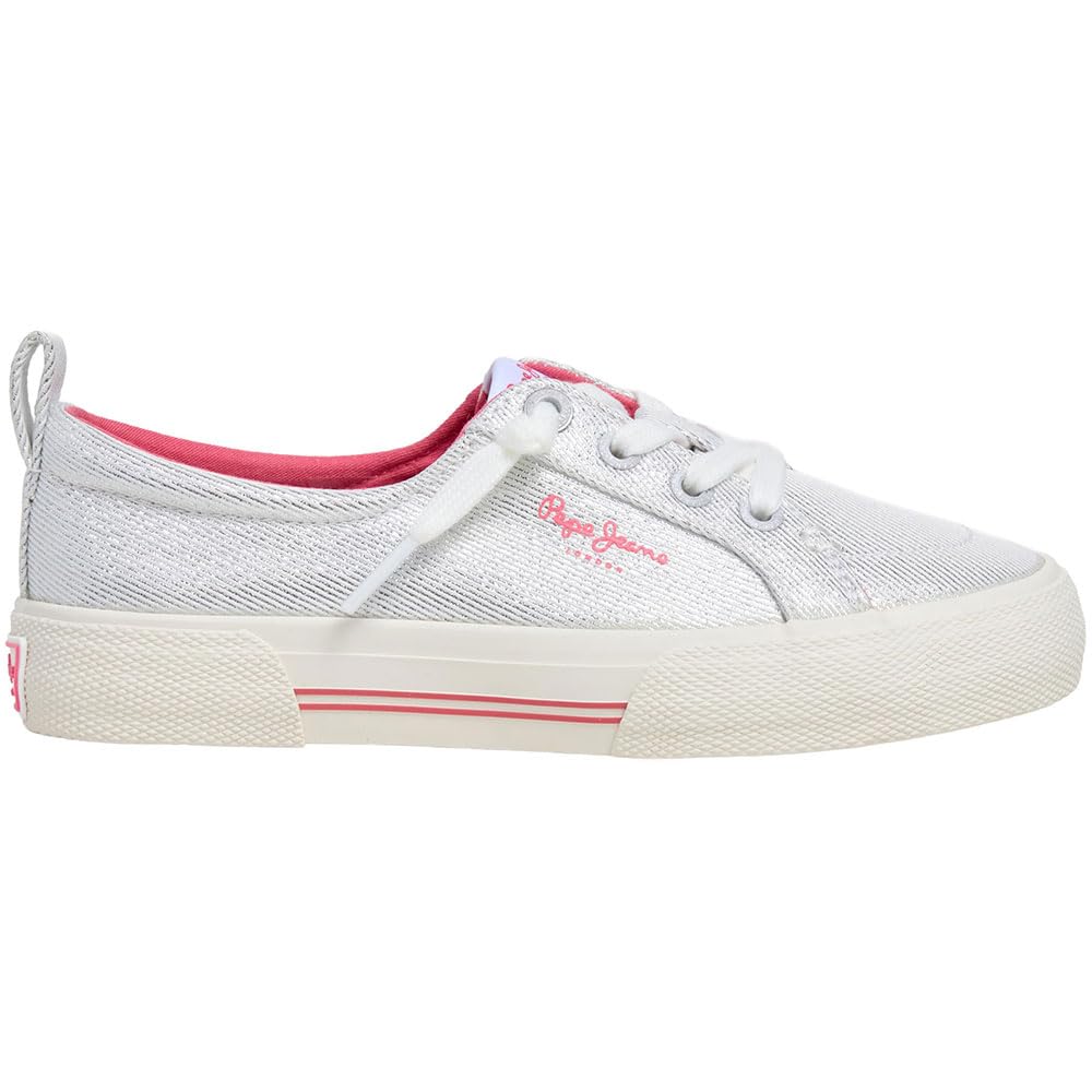 Pepe Jeans Girls Argenté Trainers Kenton Chic