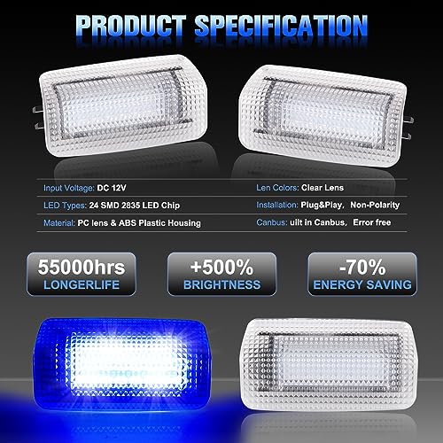 Lámparas LED Azules para Puerta Laterales 2 Pzas miniatura 6