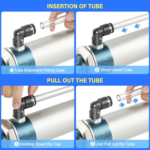 Tailonz Pneumatic PL3/8-N3 5PCS Male Elbow 3/8 Inch Tube Od X 3/8 Inch Npt Thread 90 Push To Connect Fittings Pl-3/8-N3 thumb #5