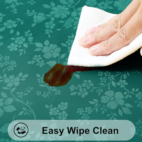 Image of Smiry Heavy Duty Vinyl Fitted Tablecloths for 6 Foot Rectangle Tables