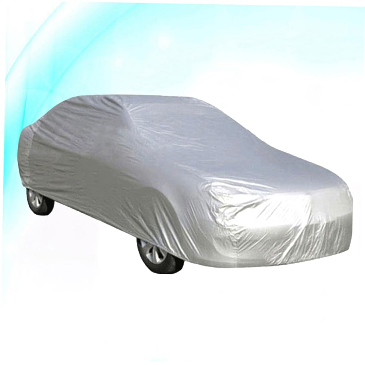 Alipis Weather Car Cover Waterproof UV Protection Size L Silver Universal Fit for Sedans and SUVs Dustproof Summer — view 6