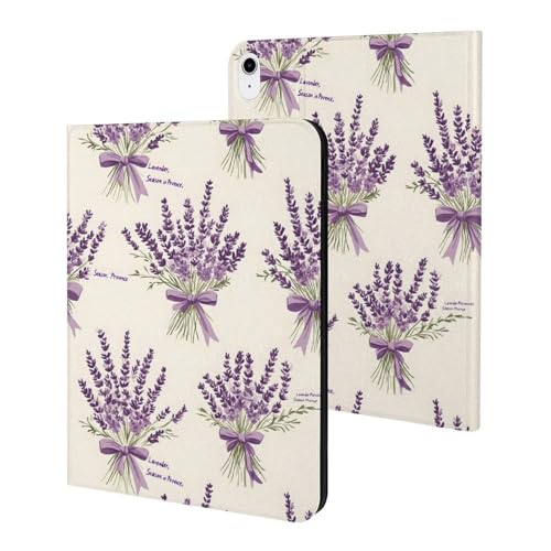 Housse iPad A16 11" 2025 et 10.9" motif nœud lavande violet avec support