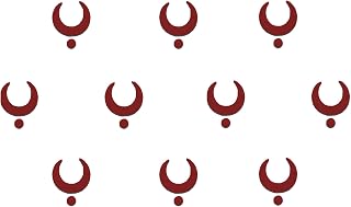 Comet Busters Traditional Maroon Moon Bindis With Maroon Dot (8mm) (BIN1154) Price In India