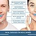 JawFlex Jawline Exerciser & Jaw Exerciser for Women & Men - Device & Tool for TMJ, Jaw & Face Exercises for Facial Fitness to Strengthen Facial Muscles, Remove a Double Chin & Facial Toning - Blue