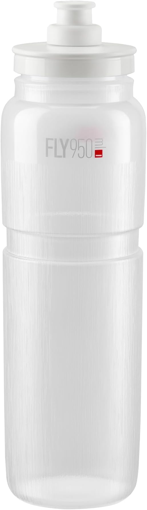 ELITE Fly Tex Cycling Water Bottle 950ml – Clear – Ultra-Lightweight, BPA-Free,Easy-Squeeze Sports Bottle for Road, MTB & Gravel