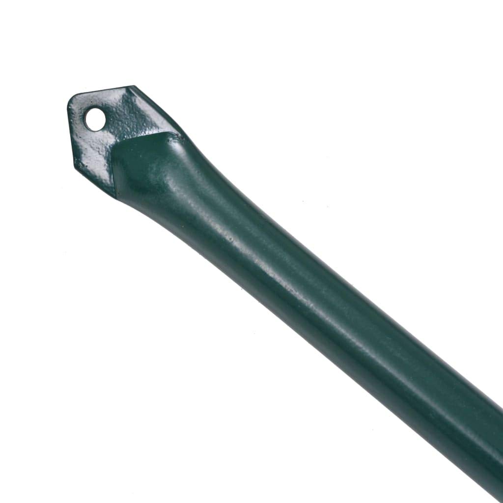 Pflanzstäbe 10 Stück 1 Meter aus Metall in Grün für Garten, Hochbeet, Balkon, Gewächshaus, Gemüse, Wein, Zimmerpflanzen, Sträucher, Kletterpflanzen, Rankhilfe, Staudenhalter, Spalier