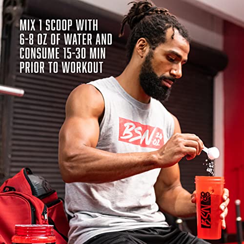 BSN N.O.-XPLODE Vaso Pre Workout Powder with 8g of L-Citrulline and 3.2g Beta-Alanine and Energy, Flavor: Razzle Dazzle, 24 Servings