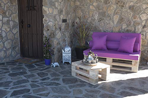 Palets Talavera Conjunto 1x Sofa Palet 120cm x 80cm 1x Mesa 80cm x 48cm Lijado Y Cepillado -Interior/Exterior Nuevo-Natural