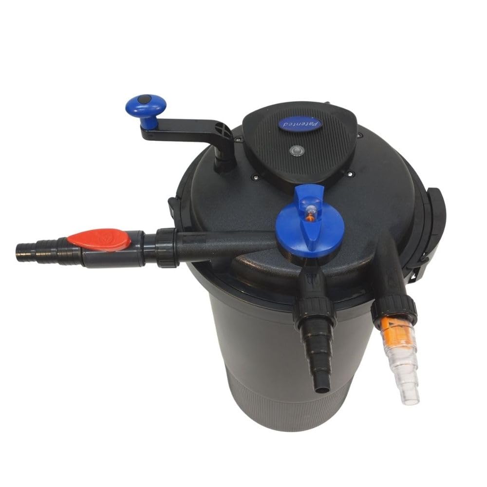 AquaOne CPF 15000 Bio Druckteichfilter 30000l Teichfilter Bachlauf inkl.18 Watt UVC Klärer Druckfilter Bachlauf UVC Lampe Klar