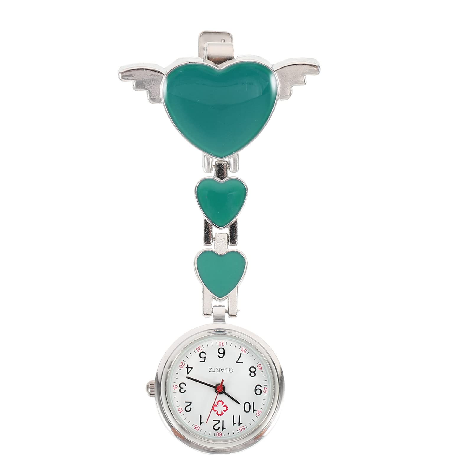 Hemobllo Krankenschwester Taschenuhr – Herz-Design, Quarzwerk, Praktische Ansteckuhr Für Pflegekräfte