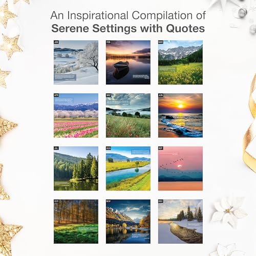 Image of RED EMBER Serenity with Inspirational Quotes 2026 Wall Calendar 12 Month | 12 inch x 24 inch Open | Thick & Sturdy Paper | Giftable | Zen Nature Calendar 2026