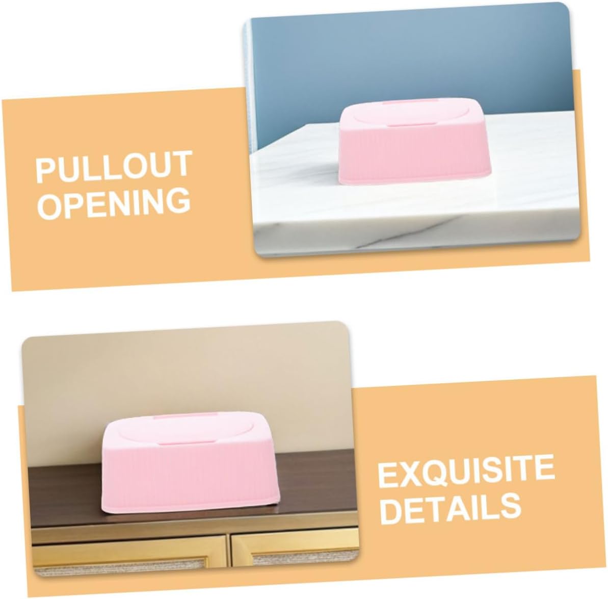 4pcs Boy Girl's Wet Wipes Storage Box Airtight Wipe Holder for Travel Home Office Diaper Container