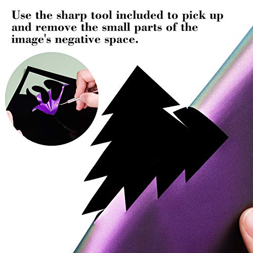 NiArt Heat Transfer Vinyl Iron-On 12PCS 9.8\"X12\" PU HTV Sheets 9 Chameleon Gradient Change Colors DIY Tool Set Fabric Textile T-Shirt Heat Press Art Craft Holiday Home Decoration Mask Garment Clothing