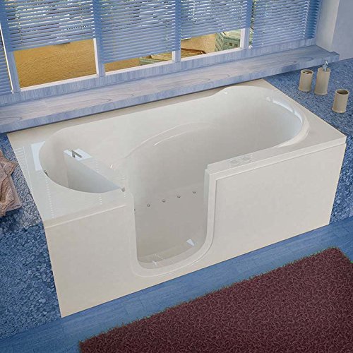 Venzi 30x60 Left Drain White Air Jetted Step In Walk In Bathtub By Meditub