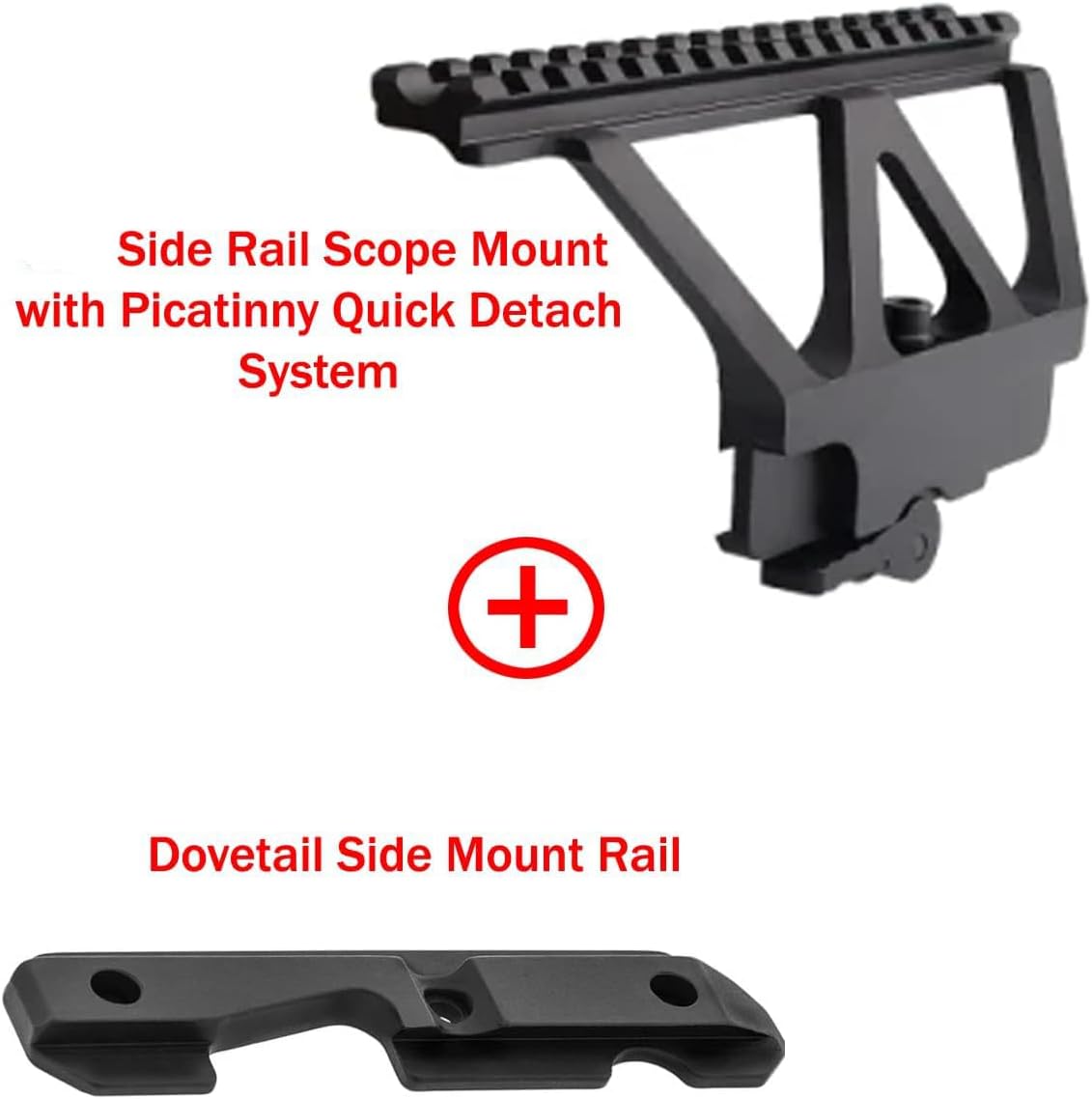 Gotical Side Rail Scope Mount Compatible with Picatinny System CNC Aluminum Alloy Side Rail Scope Mount