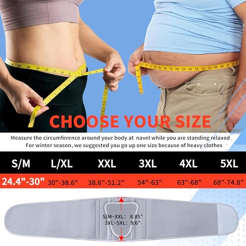 Image of FEATOL Back Brace Support Belt-Lumbar Support Back Brace for Back Pain, Sciatica, Scoliosis, Herniated Disc Adjustable Support Straps with Removable Lumbar Pad for Men & Women (Grey, Small /Medium (Pack of 1))