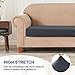 SUBRTEX Couch Slipcover RV Seater Slip Covers Loveseat Stretch Spandex Elastic Furniture Protector for Settee Seat for Replacement in Livingroom, Large, Gray