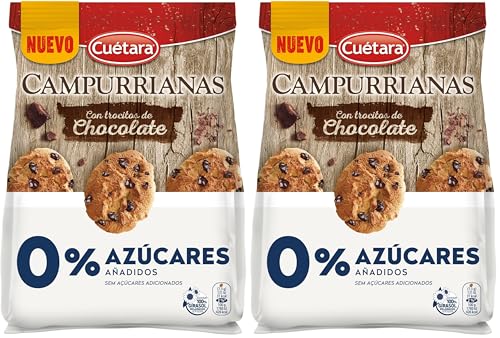 Campurrianas con Pepitas de Choco 0% azúcares - Cuétara (Paquete de 2)