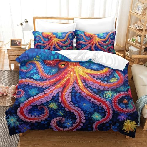 Parure de lit pieuvre King de qualité supérieure en microfibre - 2