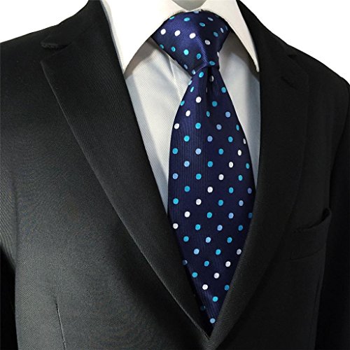 Shlax&Wing Pois Blu Cravatta da uomo Seta Attività...