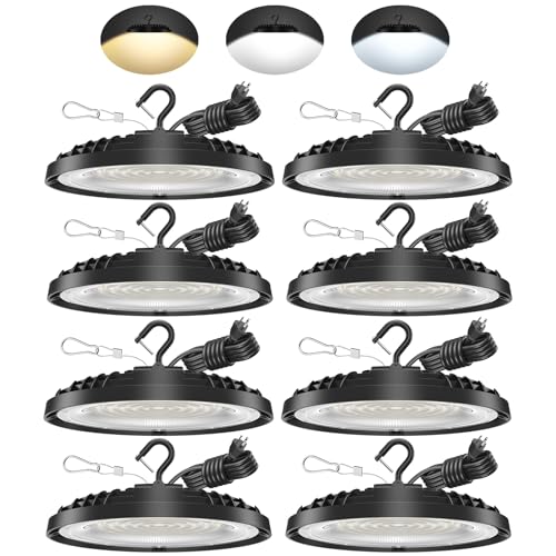 200W UFO LED High Bay Light, Adjustable Wattage 200W/150W/100W, 3-Colo