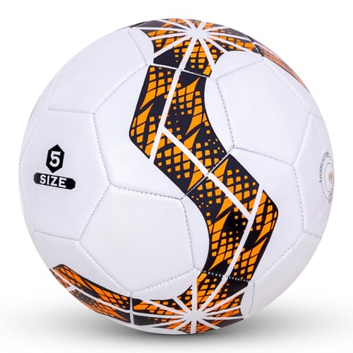 Image of Vector X 32 Panel PVC Machine Stitched Indoor /Outdoor Practice, Training and Match Soccer Football + Free Air Needle with Butyl Bladder Ball, Size 5, Suitable for Kids, Men, Youth Adults 15+ Years