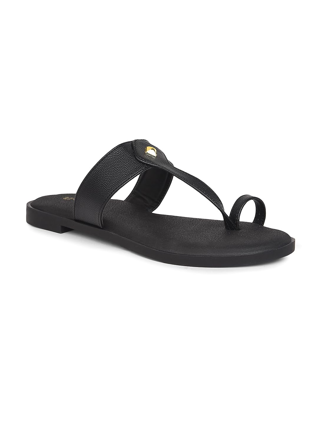 bata Women's Casual Toe Ring Slipper - Black-picture-34