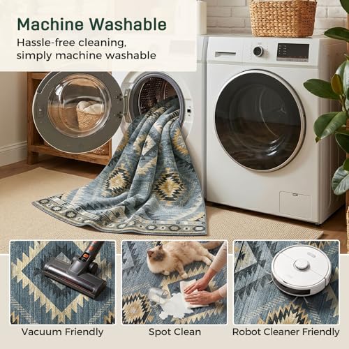 Tapis antidérapant grand format lavable pour solutionner les taches du salon - 4