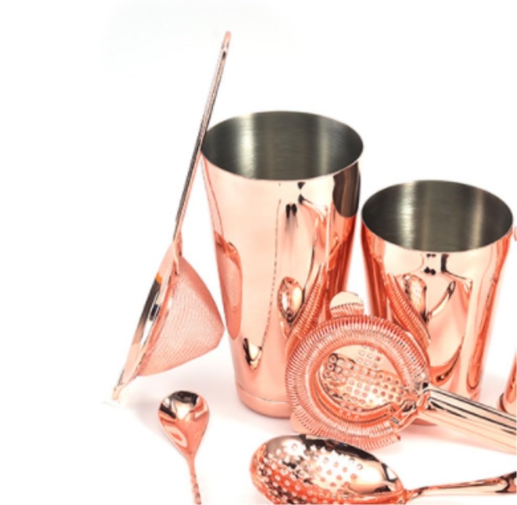 Juego de Cocktail Shaker Kit De Herramientas para Barman De 11 Piezas, Juego De Cóctel Todo Incluido, Coctelera De Acero Inoxidable, Juego De Barman Coctelera Profesional Herramientas (Color : A, Si