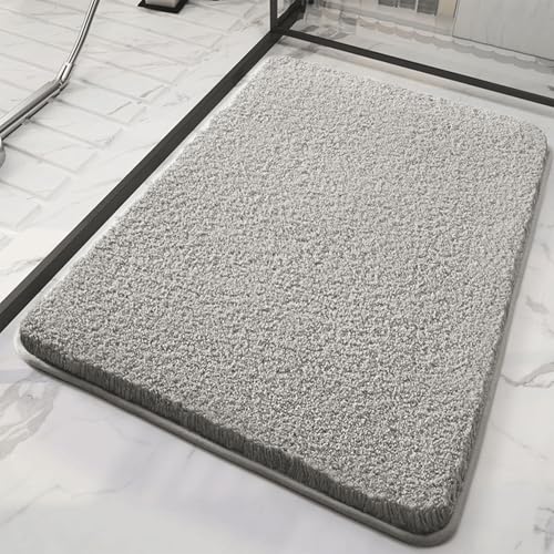 Tapis de bain vert 40x60 super absorbant lavable pour douche