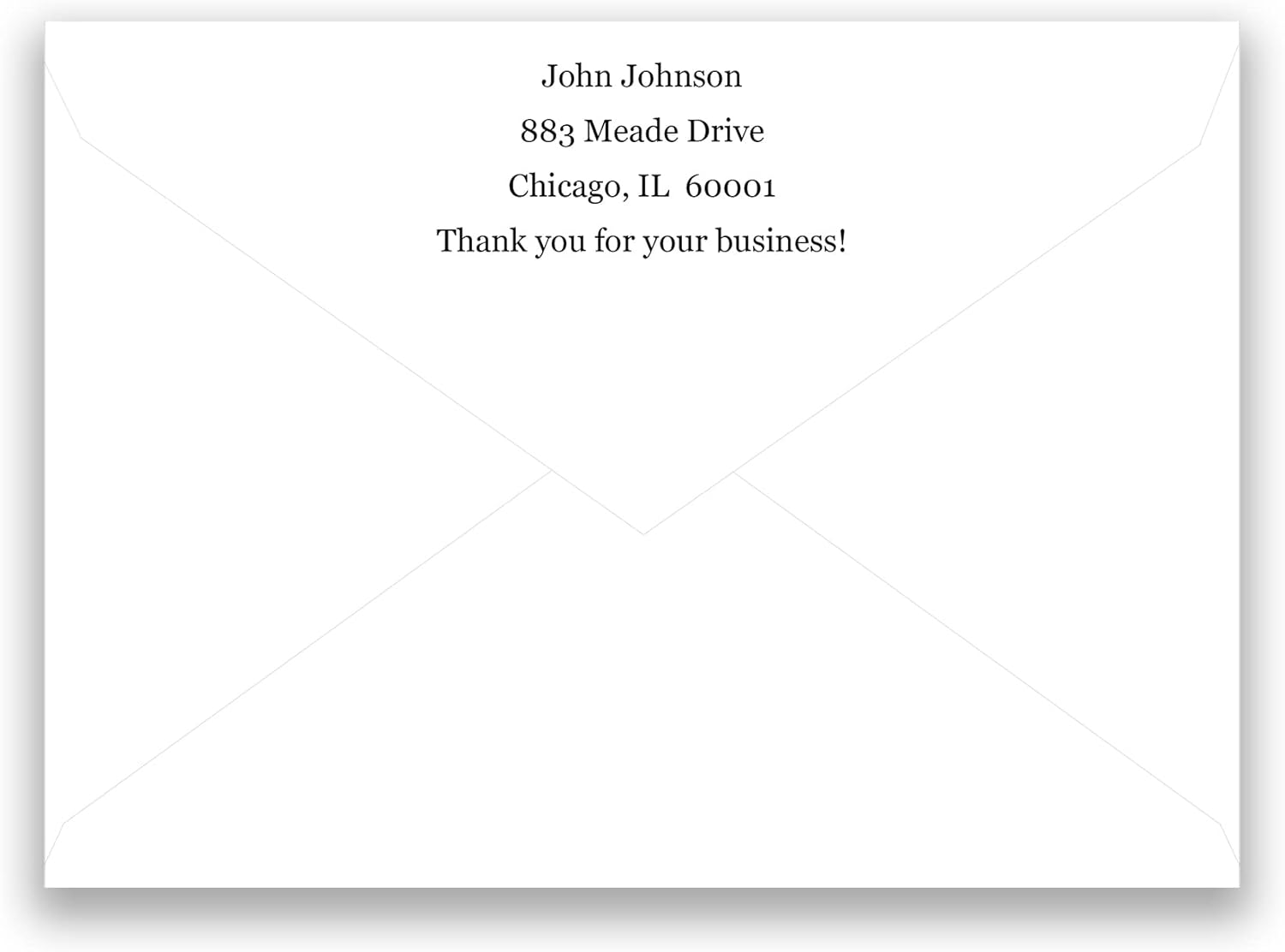 Premium Custom Return Address Greeting Card Envelopes - A-7 Envelopes 5.25" x 7.25" - 50 Envelopes - Made in the U.S.A. (White)