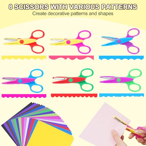 UCEC 36 Pack Craft Scissors - Decorative Edge, Zig Zag, Scrapbooking, Fancy, Pattern Scissors for Crafting - Thumbnail 5